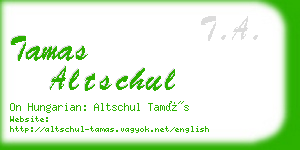 tamas altschul business card